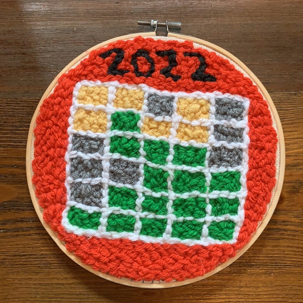 Word(le) Up! Punch needle wall art. - Picture 2 of 6